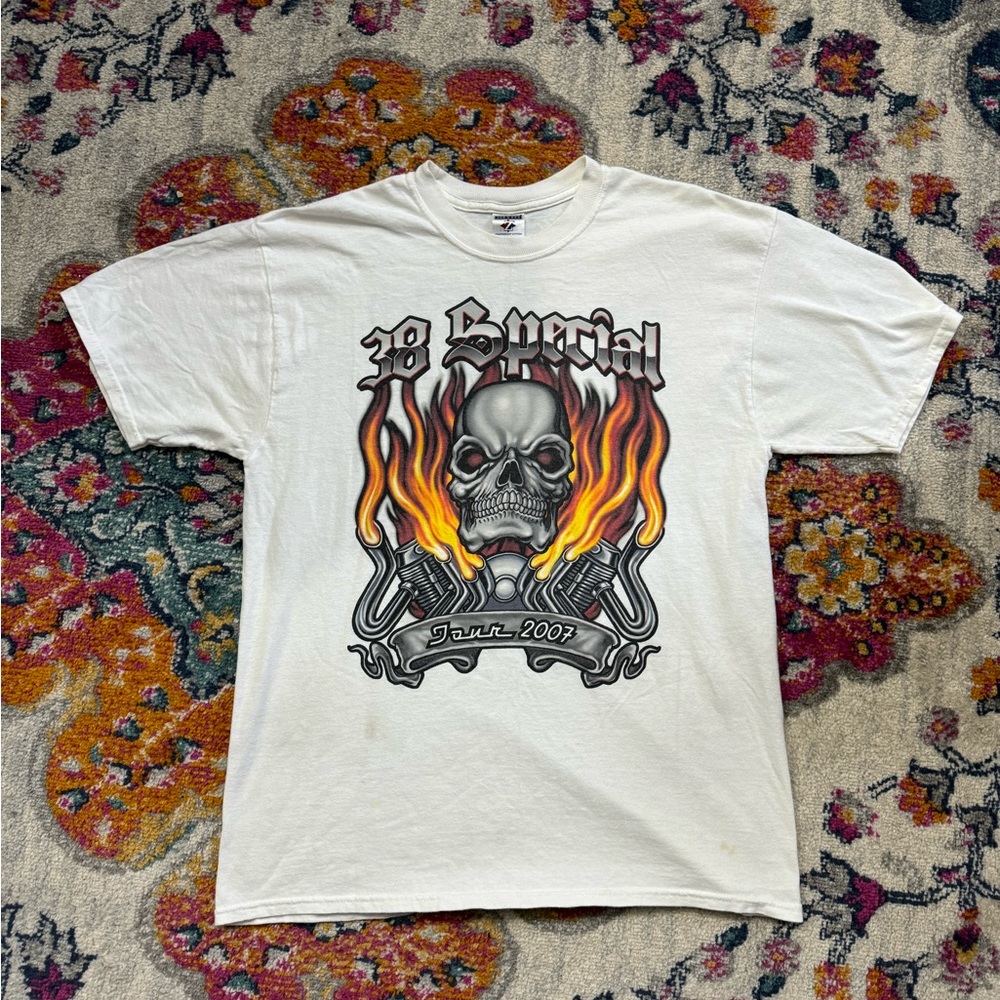 .38 Special Men's Skull Flames 07 Tour T-Shirt size large